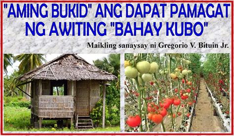 Ano ang mabuti at magandang mensahe ng awiting bahay kubo.